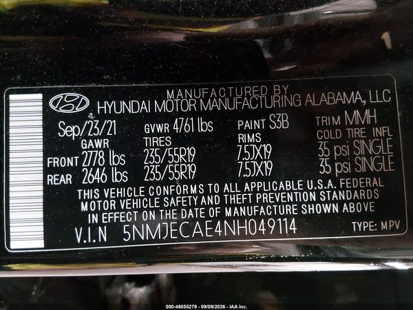 2022 HYUNDAI TUCSON LIMITED — I9