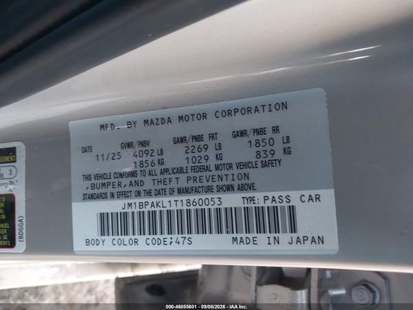 2026 MAZDA MAZDA3 2.5 S SELECT SPORT — I9