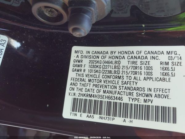 2014 HONDA CR-V LX — I9