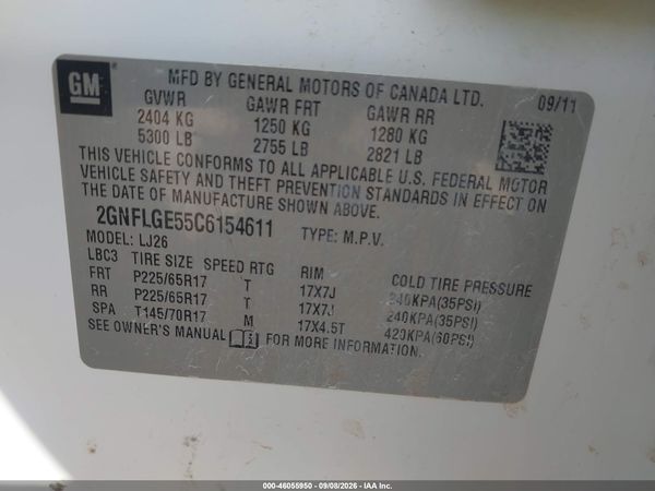 2012 CHEVROLET EQUINOX LTZ — I9