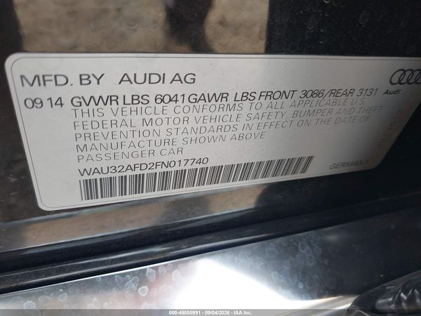 2015 AUDI A8 L 4.0T — I9