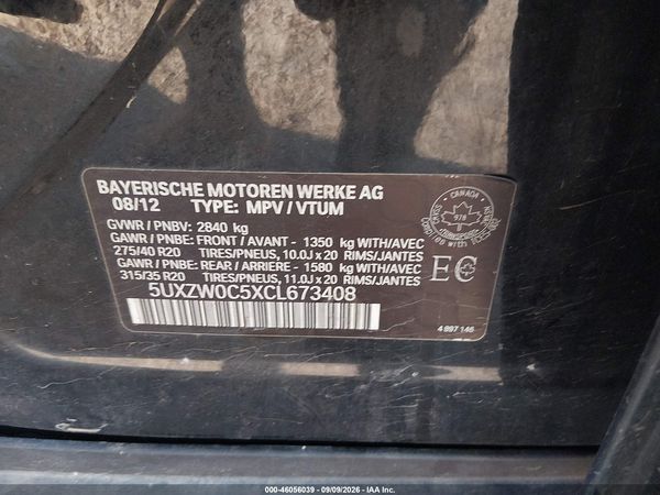 2012 BMW X5 XDRIVE35D — I9