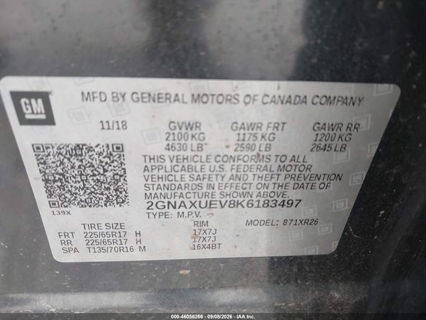 2019 CHEVROLET EQUINOX LT — I9