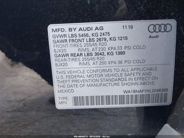 2020 AUDI Q5 — I9