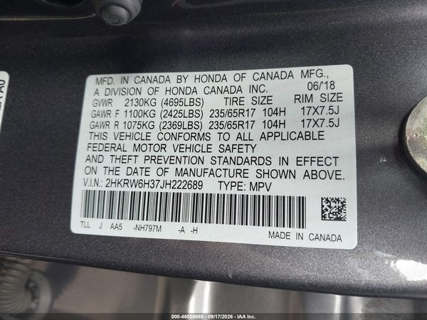 2018 HONDA CR-V LX — I9