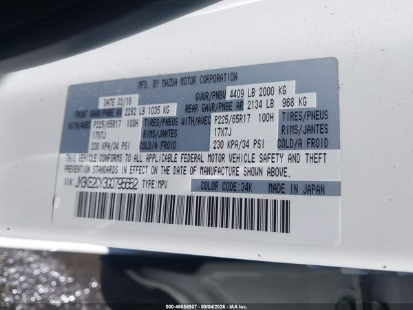 2016 MAZDA CX-5 TOURING