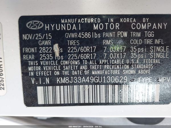 2016 HYUNDAI TUCSON SE