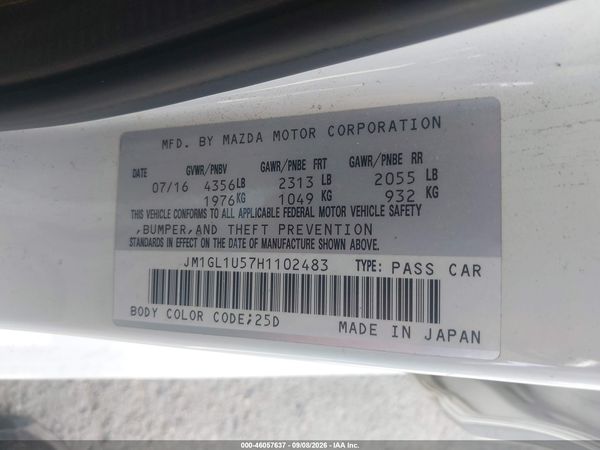 2017 MAZDA MAZDA6 SPORT — I9