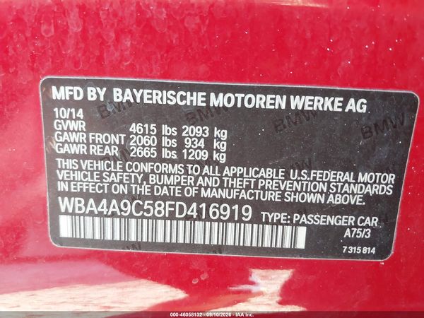 2015 BMW 428 GRAN COUPE — I9
