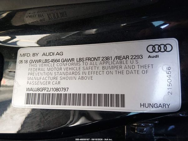 2018 AUDI A3 — I9