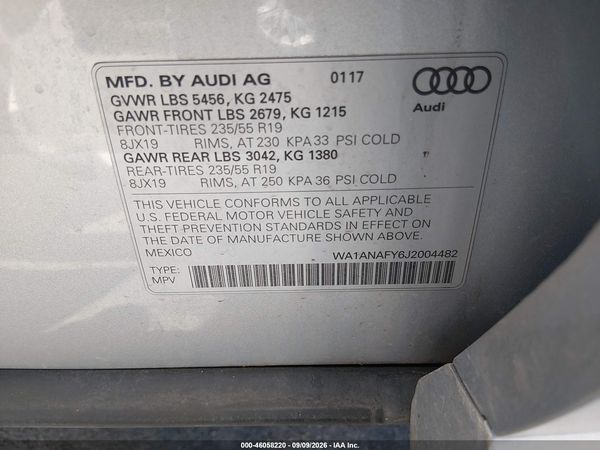 2018 AUDI Q5 — I9