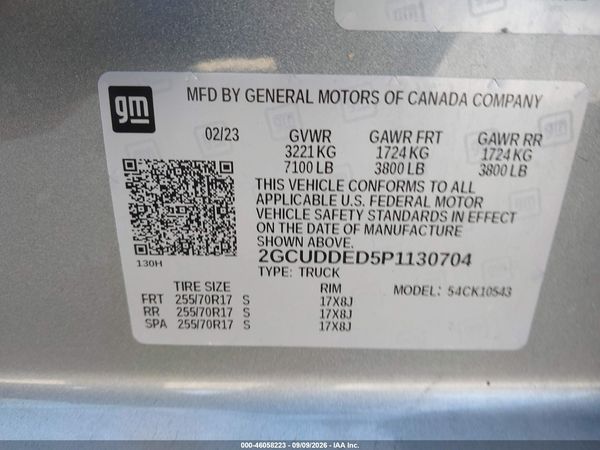 2023 CHEVROLET SILVERADO 1500 4WD  STANDARD BED LT — I9