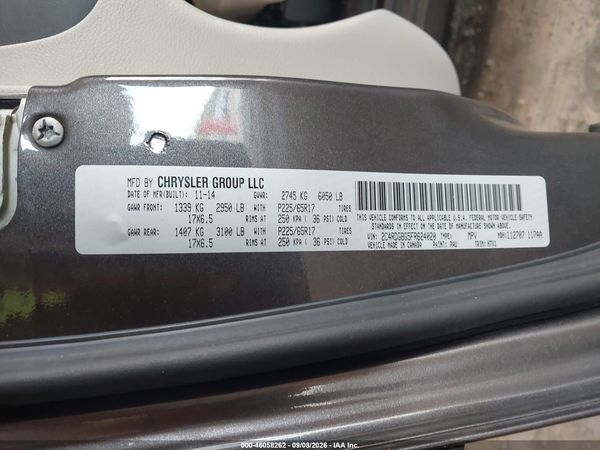 2015 DODGE GRAND CARAVAN SE — I9