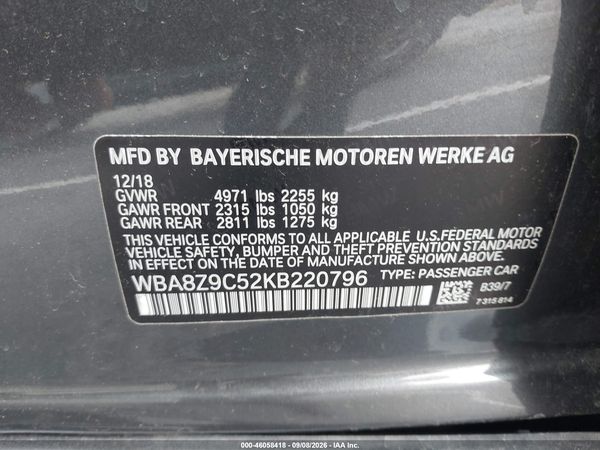 2019 BMW 330I GRAN TURISMO XDRIVE — I9