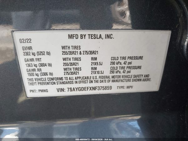 2022 TESLA MODEL Y