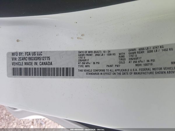 2025 CHRYSLER PACIFICA SELECT