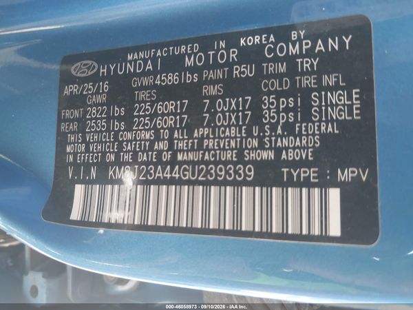 2016 HYUNDAI TUCSON SE — I9