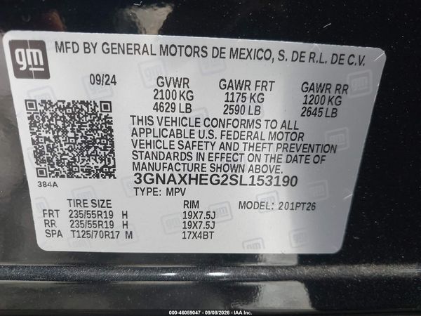 2025 CHEVROLET EQUINOX FWD LT — I9