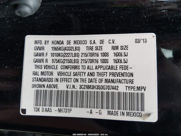 2013 HONDA CR-V LX