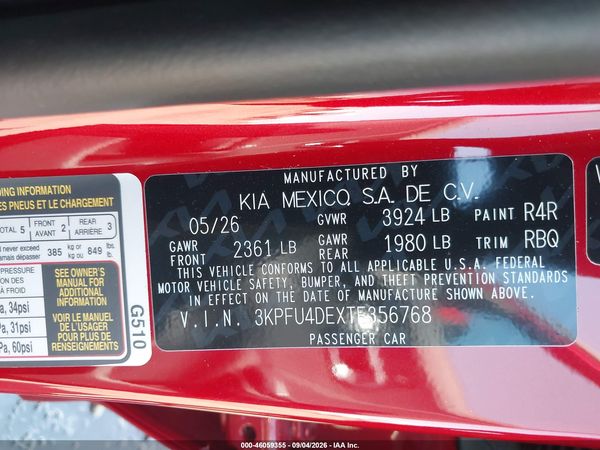 2026 KIA K4 EX — I9