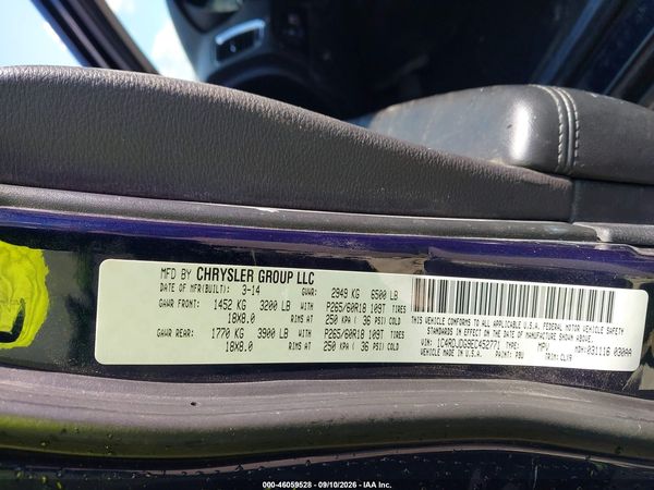 2014 DODGE DURANGO LIMITED — I9