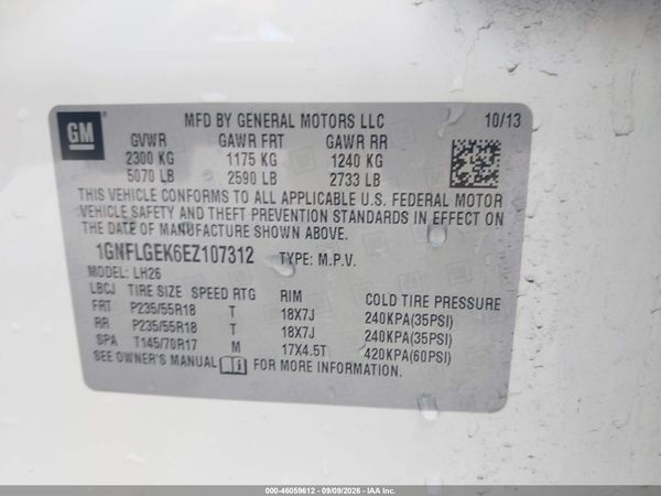 2014 CHEVROLET EQUINOX 2LT — I9