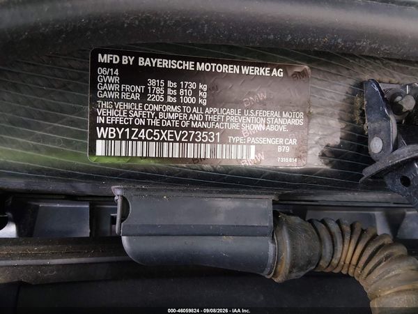 2014 BMW I3 BASE W/RANGE EXTENDER — I9