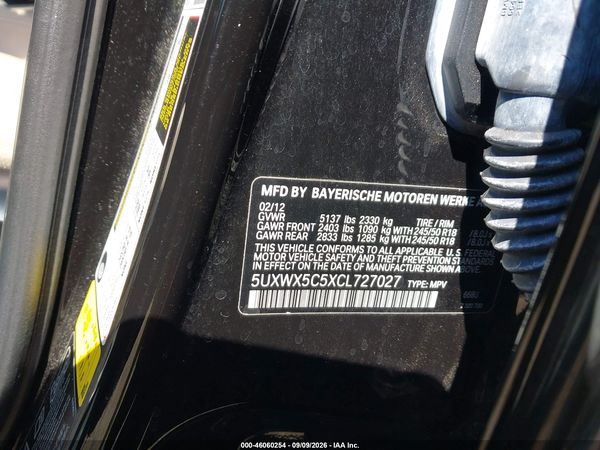 2012 BMW X3 XDRIVE28I — I9