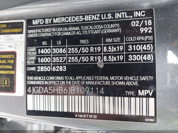 2018 MERCEDES-BENZ GLE 350 4MATIC — I9
