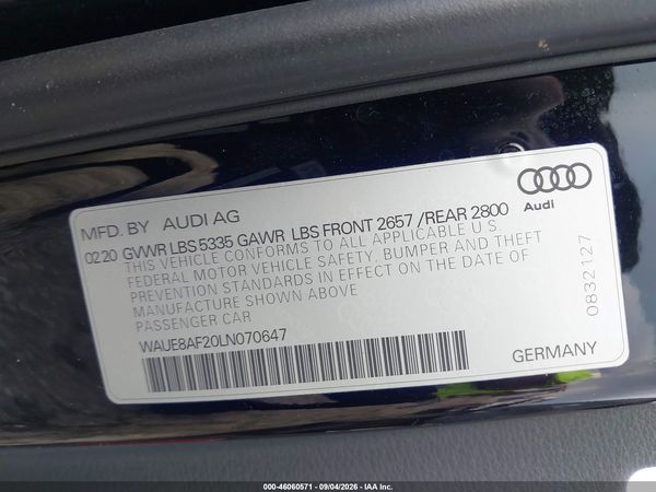 2020 AUDI A6 — I9