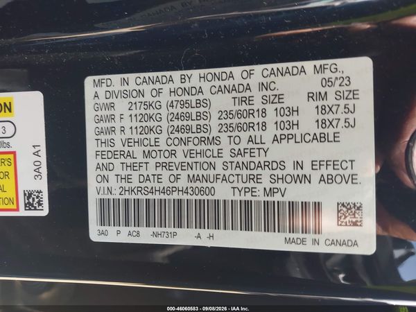 2023 HONDA CR-V EX AWD — I9