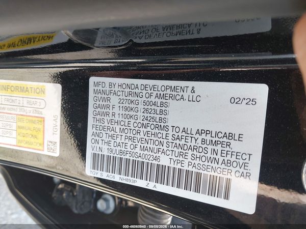 2025 ACURA TLX A-SPEC PACKAGE — I9