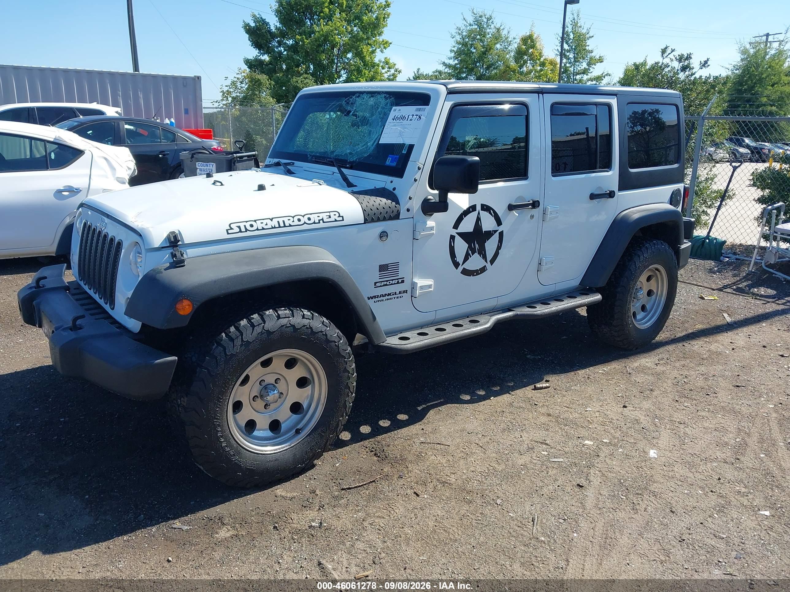 2017 JEEP WRANGLER UNLIMITED SPORT 4X4 — I2