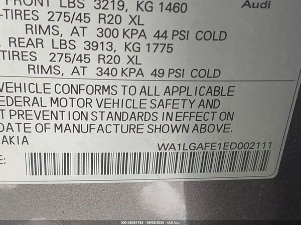 2014 AUDI Q7 3.0T PREMIUM — I9
