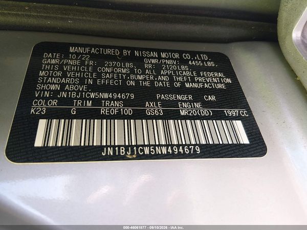 2022 NISSAN ROGUE SPORT SL AWD XTRONIC CVT — I9