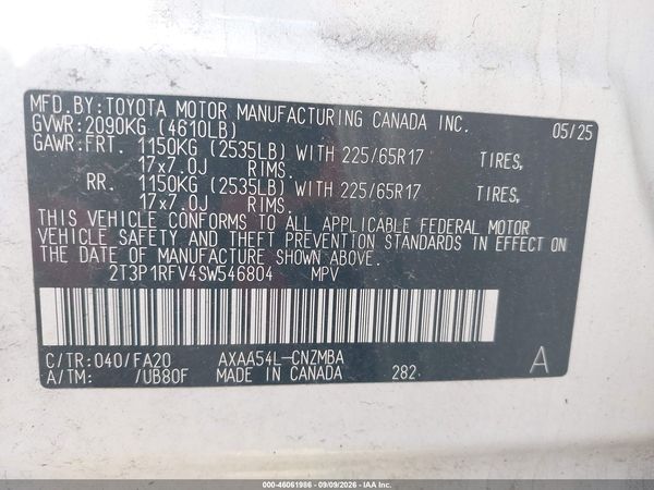 2025 TOYOTA RAV4 XLE
