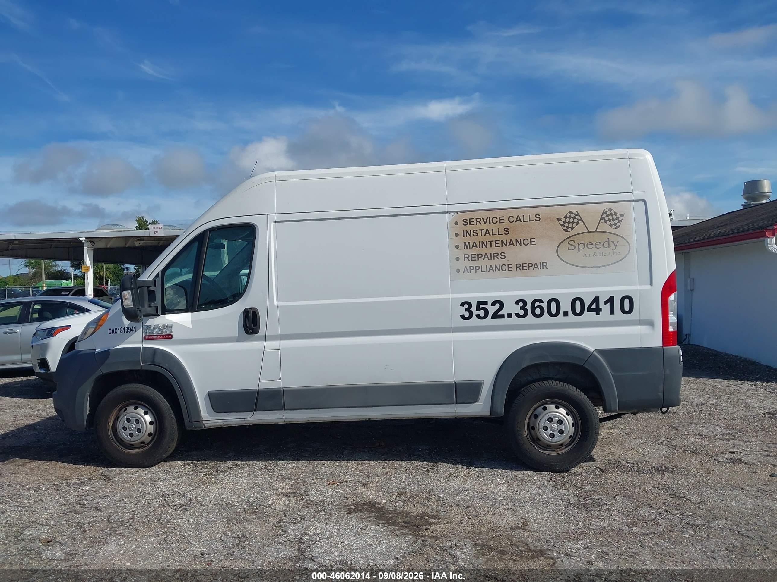 2017 RAM PROMASTER 1500 HIGH ROOF 136 WB