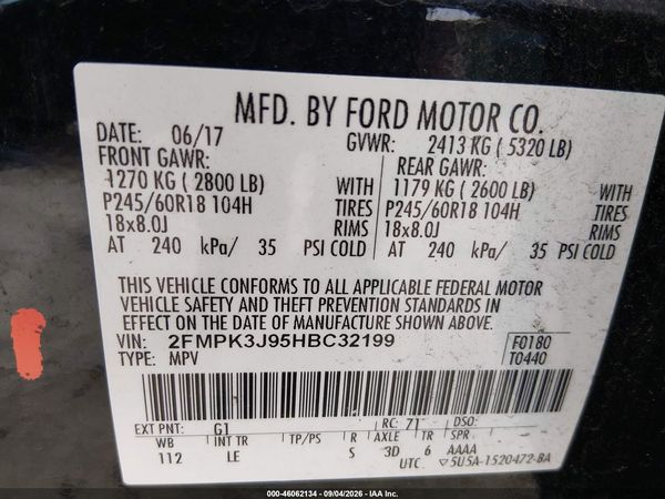 2017 FORD EDGE SEL