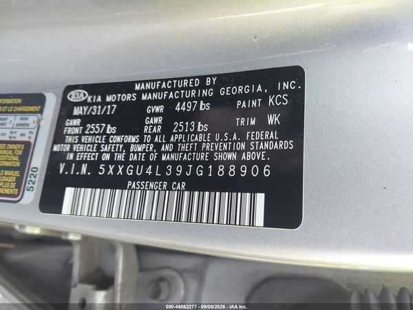 2018 KIA OPTIMA EX