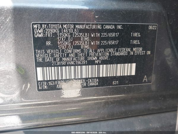 2022 TOYOTA RAV4 LE