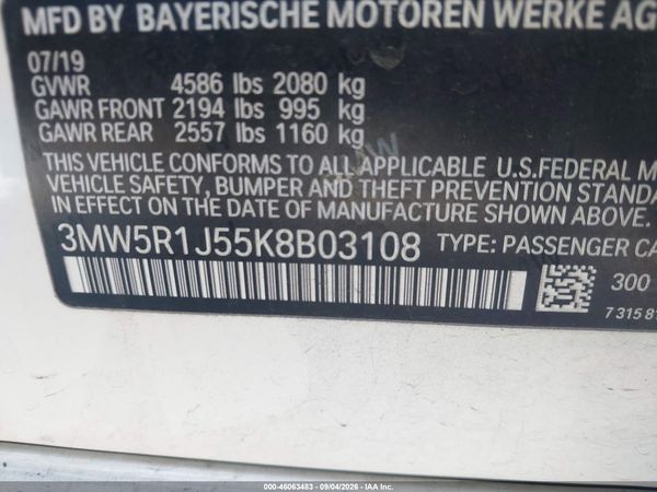 2019 BMW 330I — I9