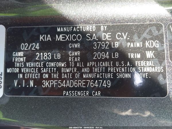 2024 KIA FORTE GT-LINE — I9
