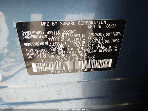 2022 SUBARU FORESTER Base Plus — I9