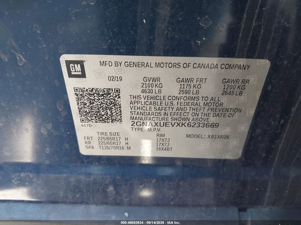 2019 CHEVROLET EQUINOX LT — I9