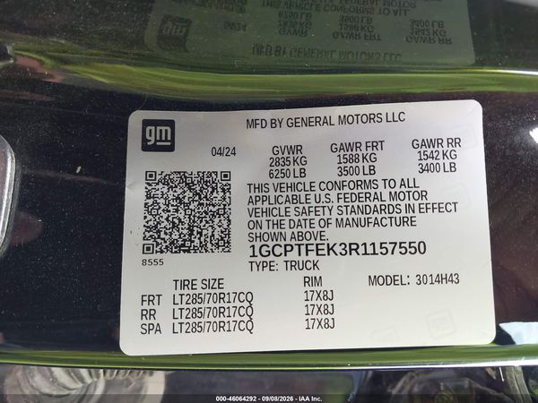 2024 CHEVROLET COLORADO 4WD ZR2 — I9