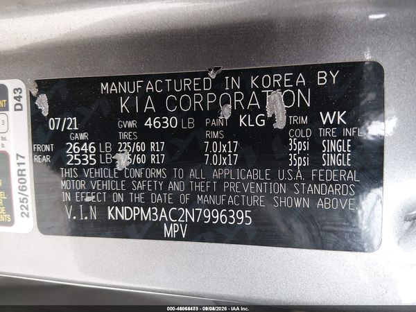 2022 KIA SPORTAGE LX — I9