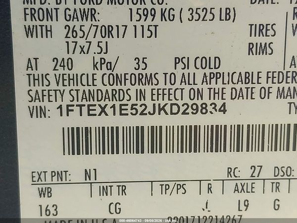 2018 FORD F-150 XL
