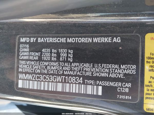 2016 MINI COUNTRYMAN COOPER S — I9