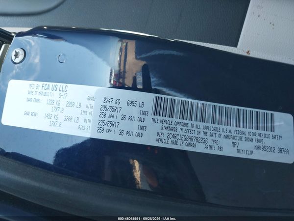 2017 CHRYSLER PACIFICA TOURING-L PLUS — I9