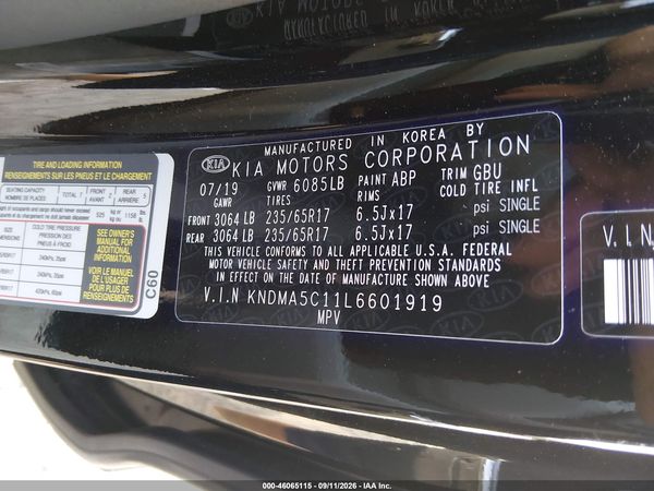 2020 KIA SEDONA L — I9